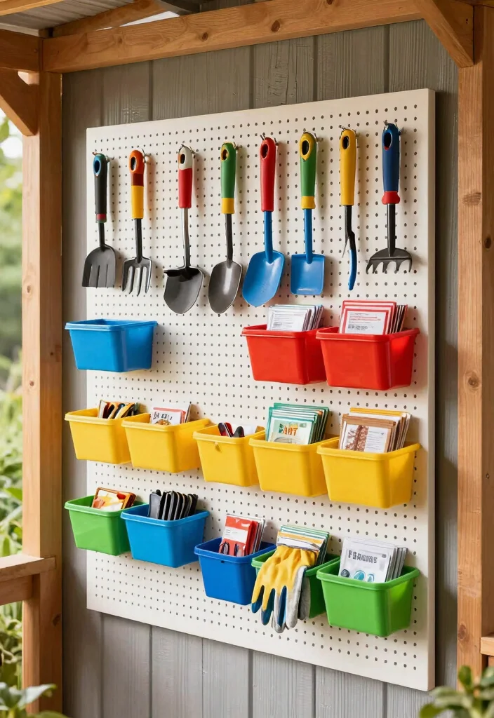 21 Genius Shed Tool Storage Ideas End the Clutter Now 8. Pegboard Tool Organizer 0