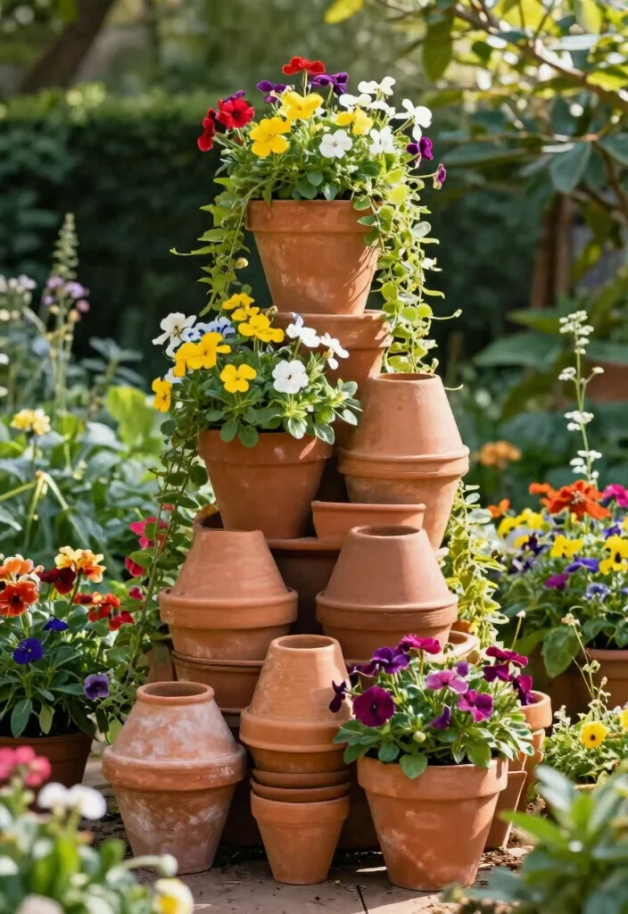 25 Stunning Garden Sculpture Concepts to Elevate Your Yard 9 25 Stunning Garden Sculpture Concepts to Elevate Your Yard 9. Terracotta Pot Towers 0