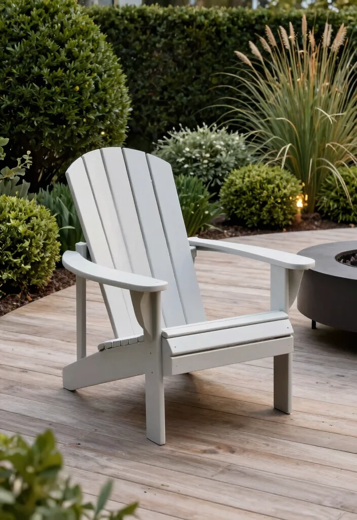 7 Easy High Top Adirondack Chair Plans for Sustainable Outdoor Comfort 2. Modern Minimalist High Top Adirondack Chair 0