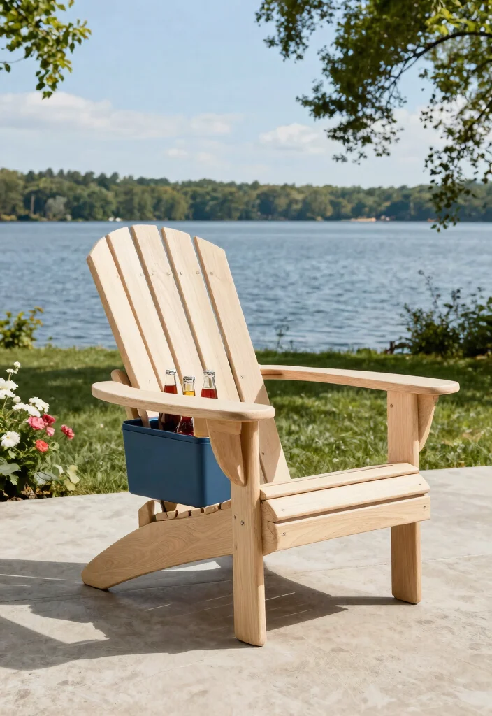 7 Easy High Top Adirondack Chair Plans for Sustainable Outdoor Comfort 5. High Top Adirondack Chair with Built in Cooler 0