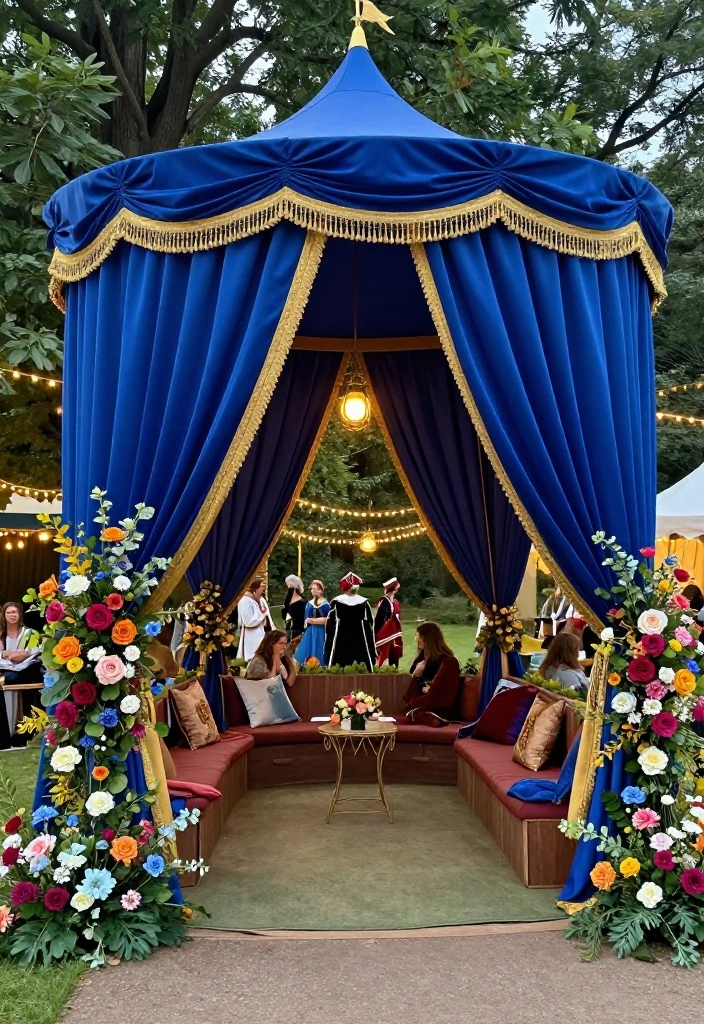 7 Unique Medieval Canopy Tent Ideas for Themed Parties 1. The Royal Arch Canopy 0