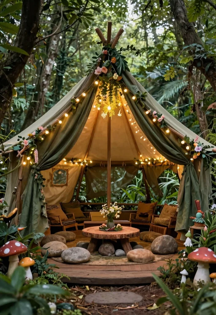 7 Unique Medieval Canopy Tent Ideas for Themed Parties 3. The Enchanted Forest Canopy 0