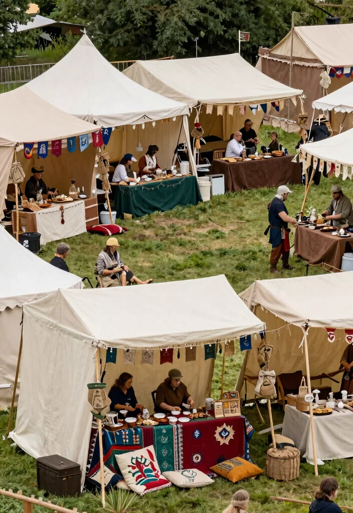 7 Unique Medieval Canopy Tent Ideas for Themed Parties 4. The Market Stall Canopy 0
