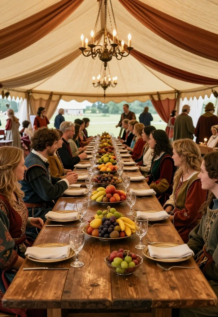 7 Unique Medieval Canopy Tent Ideas for Themed Parties 7. The Knights Feast Canopy 0