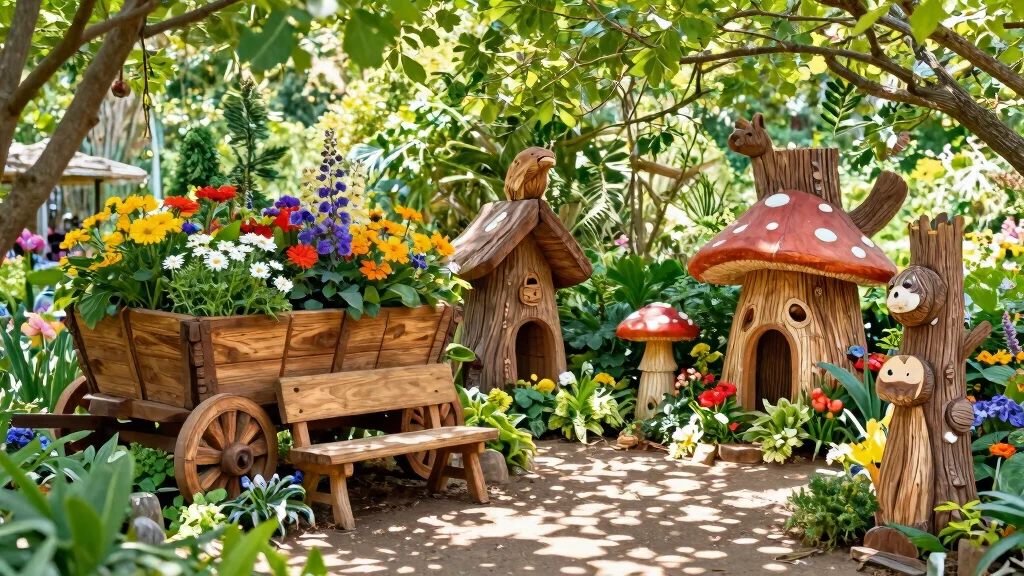 9 Natural Wooden Garden Sculpture Ideas (Rustic Charm)