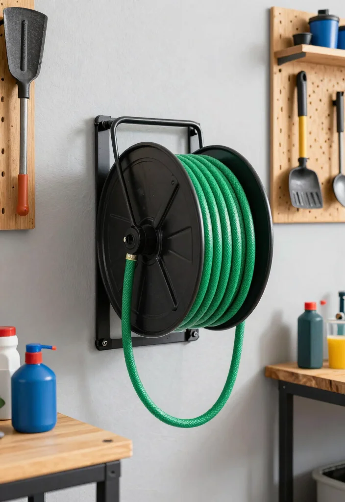 9 Practical Air Hose Reel Mounting Ideas for Garages 1. Wall Mounted Air Hose Reel 0