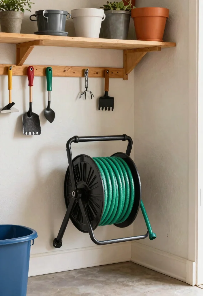 9 Practical Air Hose Reel Mounting Ideas for Garages 6. Corner Hose Reel Solution 0