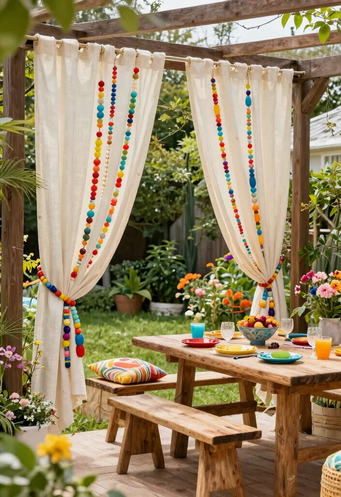 9 Stylish Outdoor Curtain Tie Back Ideas for Porches 6 9 Stylish Outdoor Curtain Tie Back Ideas for Porches 6. Beaded Tie Backs 0