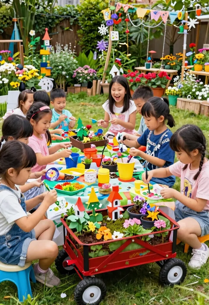 9 Whimsical Wagon Fairy Garden Ideas Kids Will Love 9. Wagon Fairy Garden Workshop 0